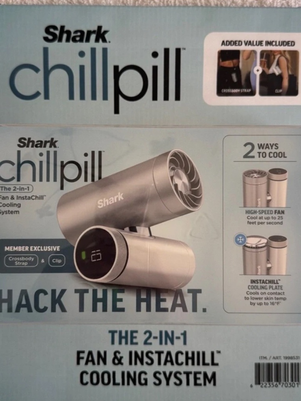 Shark ChillPill 2-in-1 Fan and InstaChill Personal Cooling System